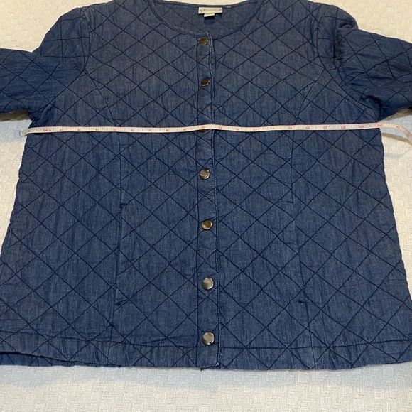 Petite medium Quilted indigo blue jacket. - Picture 8 of 13